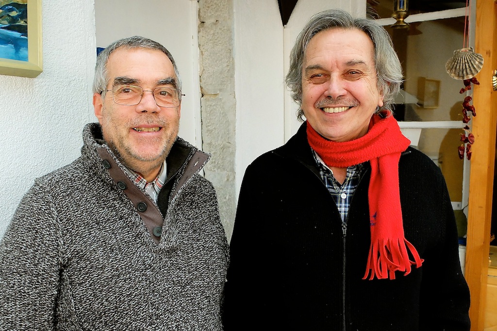 Gérard Jussiaux et Henri Lombardi, l'un était secrétaire de l'union locale CFDT, l'autre responsable d'un petit groupe maoïste... Photos D.B.
